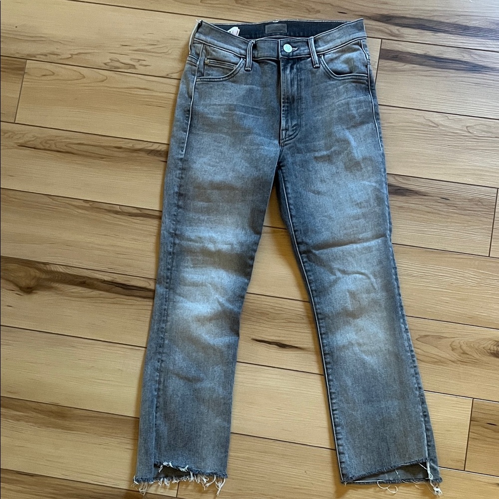 Mother Insider crop step fray Huntree
